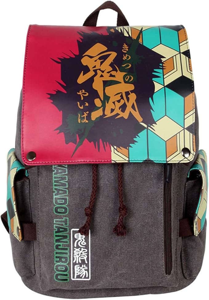 gloomall 日本动漫背包帆布单肩包抽绳书包旅行包